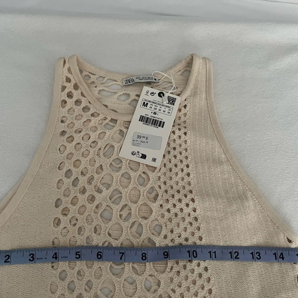 NWT ZARA Open Knit Beach CoverUp Dress - Picture 8 of 8